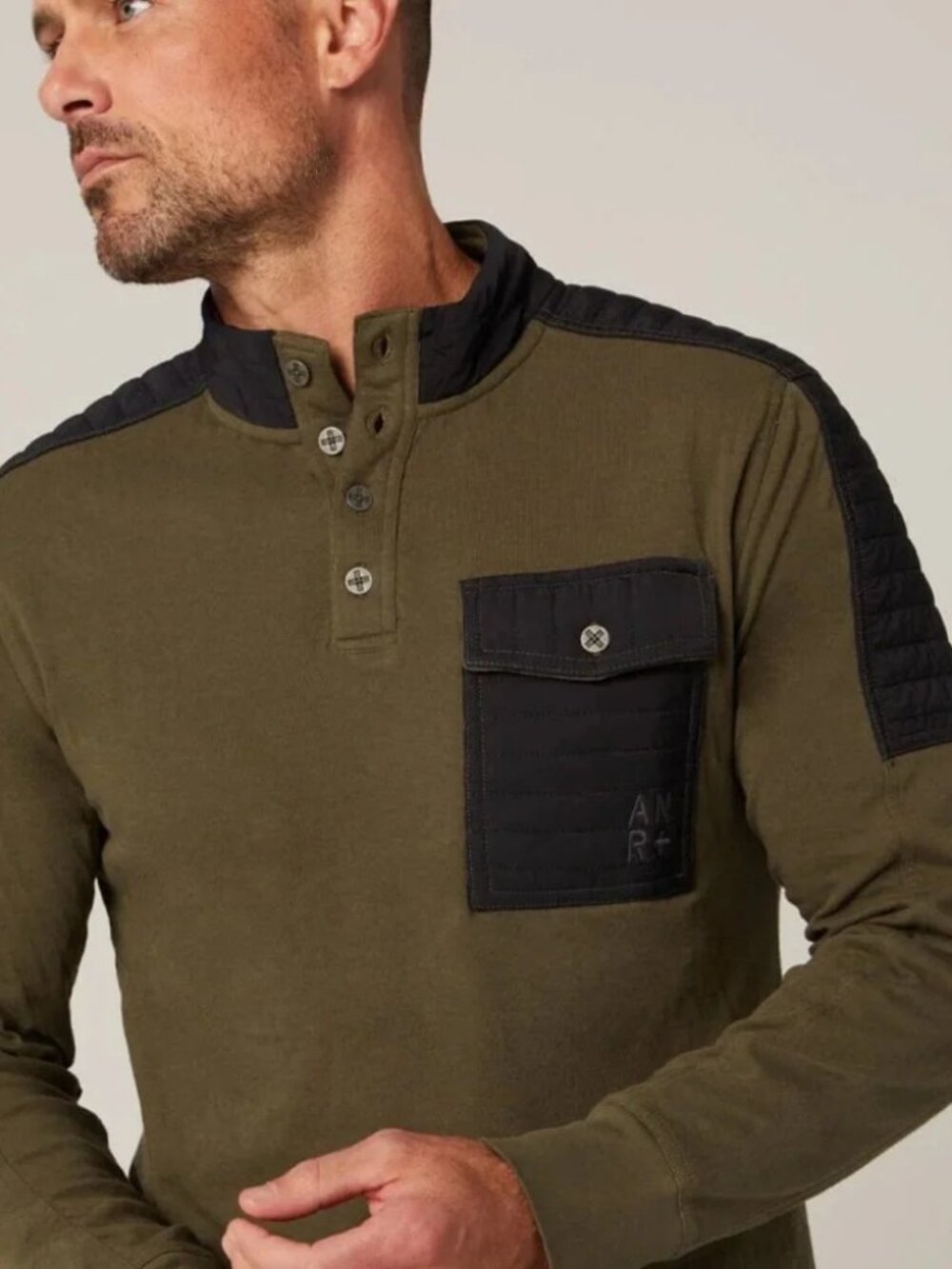 Alp N Rock Dark Moss Mattias Mock Shirt